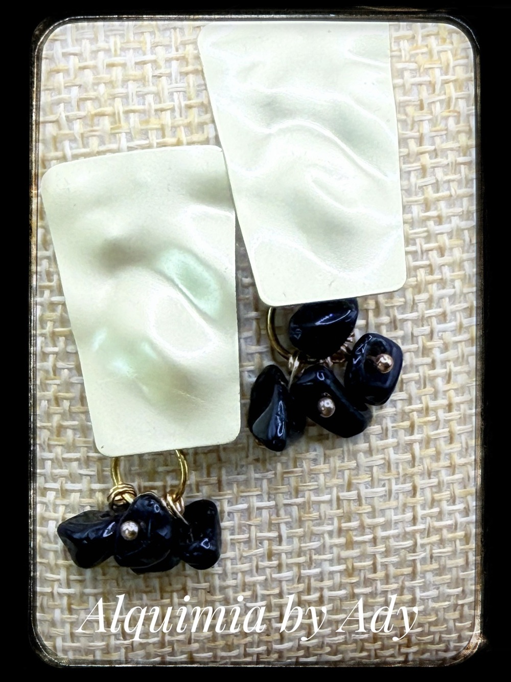 Black and Gold Statement Earrings